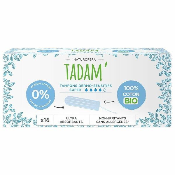 Тампоны Tadam Tampons Dermo-Sensitive Super 16 шт