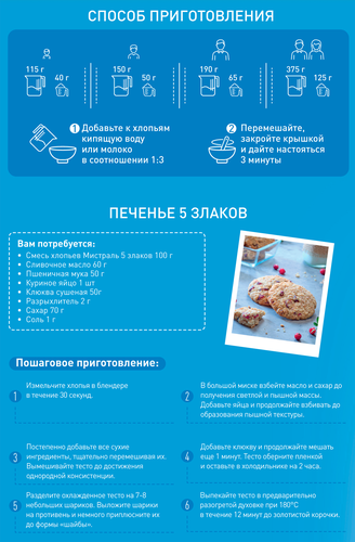 

Хлопья мультизлаковые Мистраль 5 злаков Полезный семейный завтрак 400 г