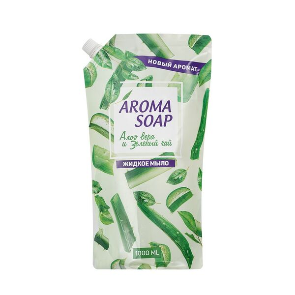 Жидкое мыло Aroma Soap Алоэ вера и зелёный чай, 1 л