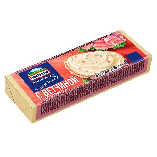 Сыр плавленый Hochland с ветчиной 35% 100г