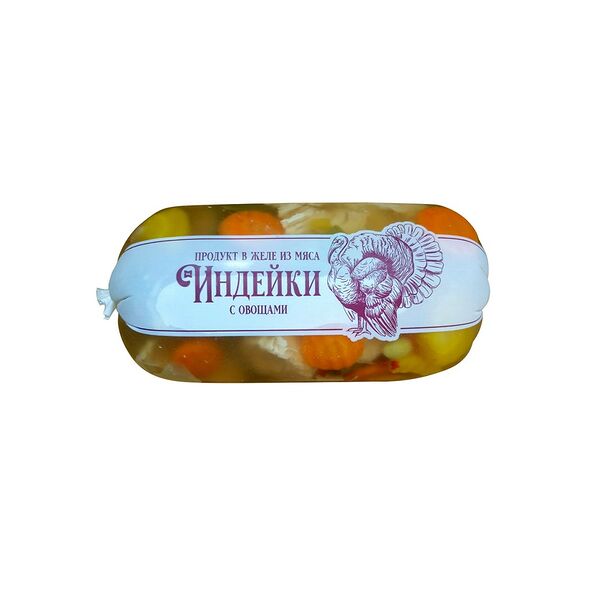 Продукт в желе из мяса индейки Из мяса индейки с овощами вар охл вес Шацкий Мастер