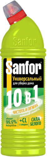 

Средство чистящее универсальное 10 в 1 Sanfor Лимонная свежесть 750 мл