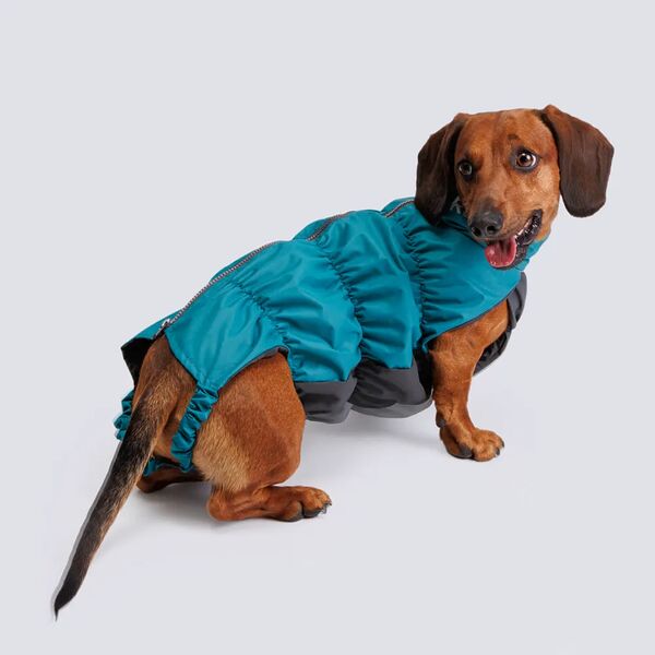 Жилетка мембрана с подкладкой мальчик спина 32 грудь 52 темно бирюзовый