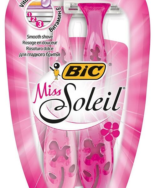 Бритвенный станок женский одноразовый Bic Miss Soleil 3 лезвия 2 шт.