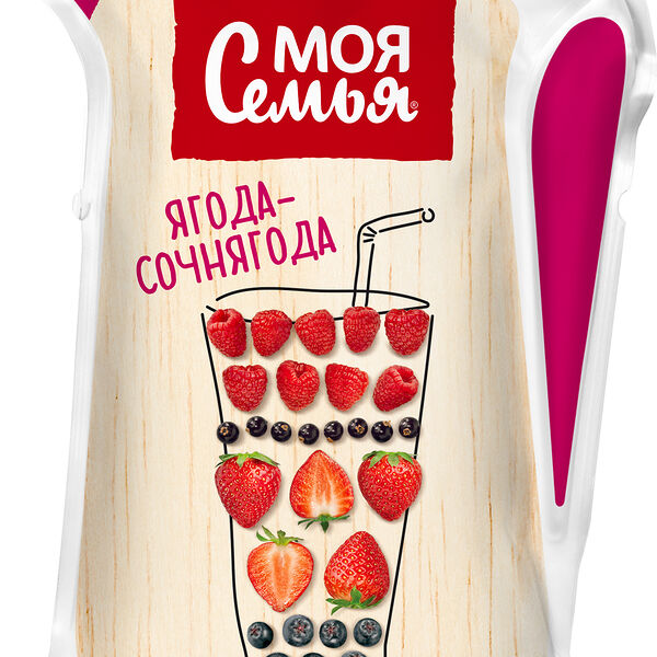 Напиток сокосодержащий Моя Семья фруктово-ягодный Ягода – Сочнягода 175 мл