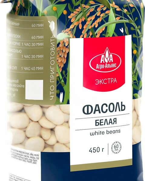 Фасоль Агро-Альянс белая 450г