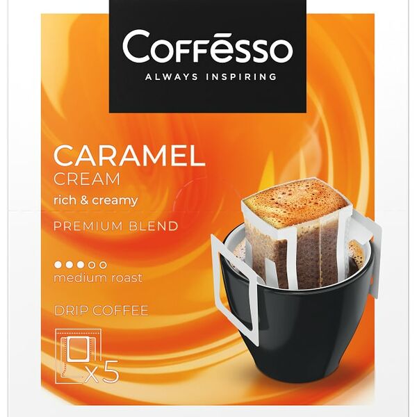 Кофе молотый Coffesso в дрип-пакетах Caramel Cream 5шт*10г