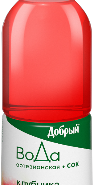 Добрый Вода + Сок с клубникой и базиликом 450 мл