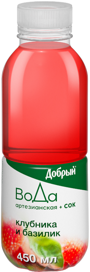 

Добрый Вода + Сок с клубникой и базиликом 450 мл