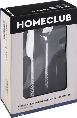 Набор столовых приборов Homeclub Line, 16 предметов, нержавеющая сталь
