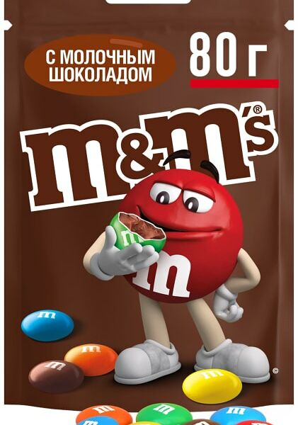 M&MS Драже с мол.шок.гл.80г