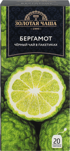 

Чай черный Золотая чаша Бергамот 20 пакетиков 36 г