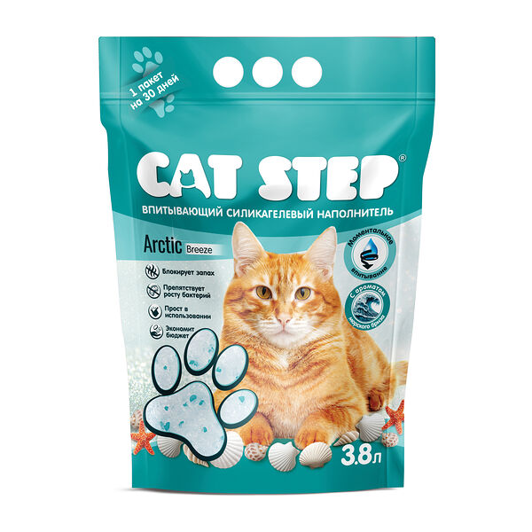 Наполнитель Cat Step Arctic Breeze силикагелевый 3.8 л