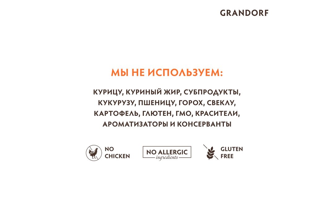 

Корм сухой Grandorf для собак мелких пород ягненок с индейкой 3 кг