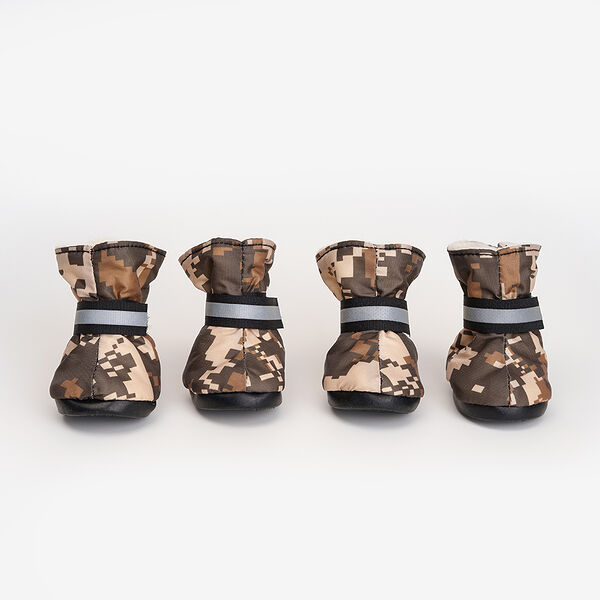 Ботинки на липучках для собак S зеленый (унисекс)