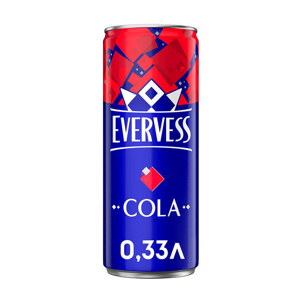 Газированный напиток Evervess Cola, 0.33л