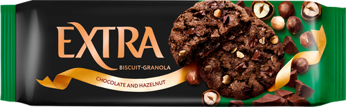 

Печенье сдобное Extra Гранола с шоколадом и фундуком 150 г