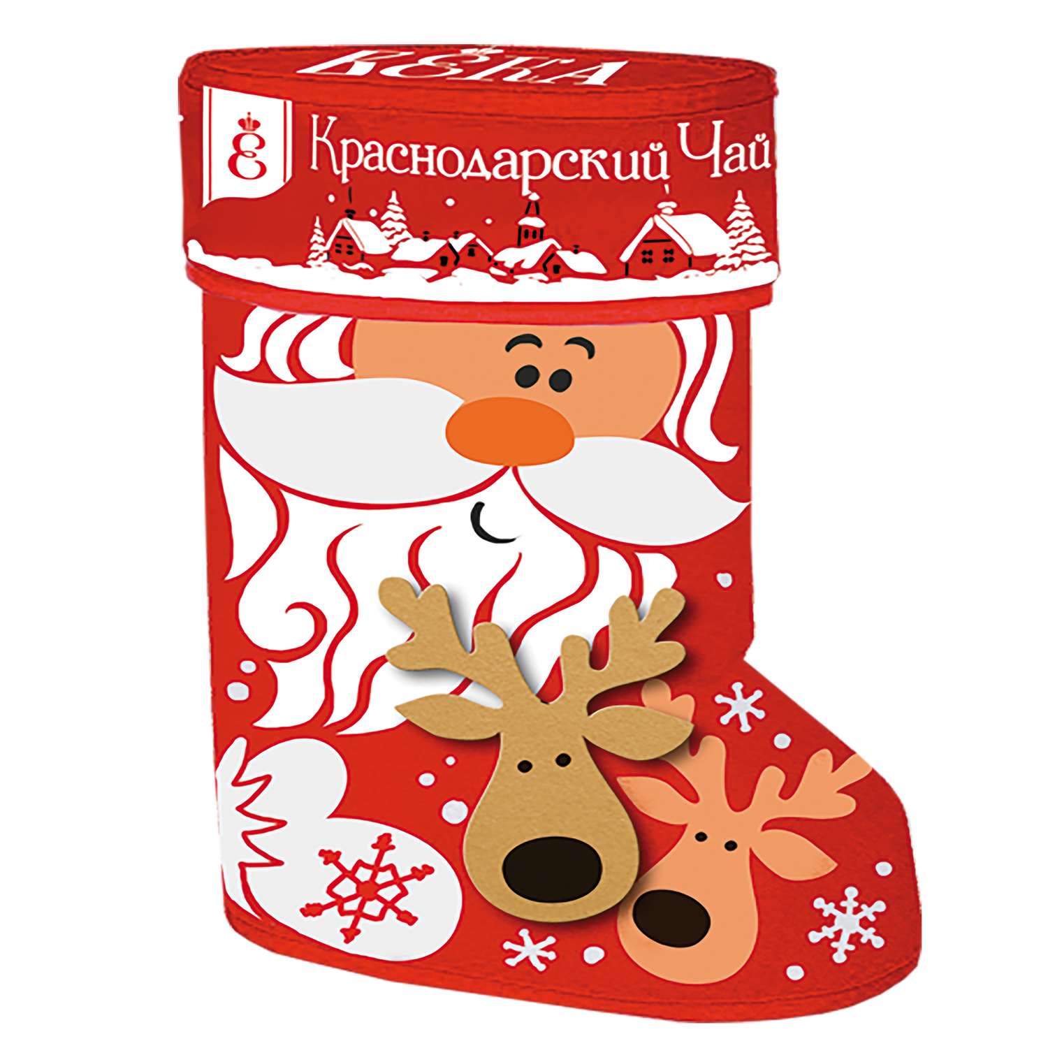 

Подарочный набор Краснодарский чай Валенок чай черный листовой 70 г дизайн в ассортименте 1 шт.