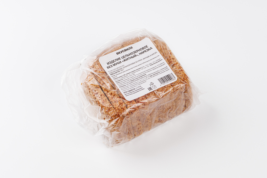 

Изделие цельнозерновое без муки "Житный", нарезка