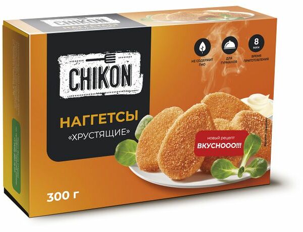 Наггетсы Chikon Хрустящие замороженные 300 г