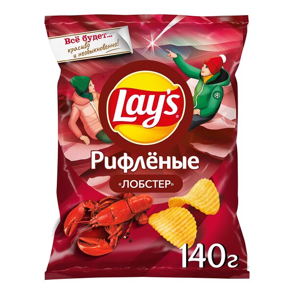 Картофельные чипсы Lay's Рифленые 