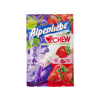 

Жевательные конфеты Alpenliebe 2 CHEW Микс со вкусом клубники и винограда, 84г, Вьетнам