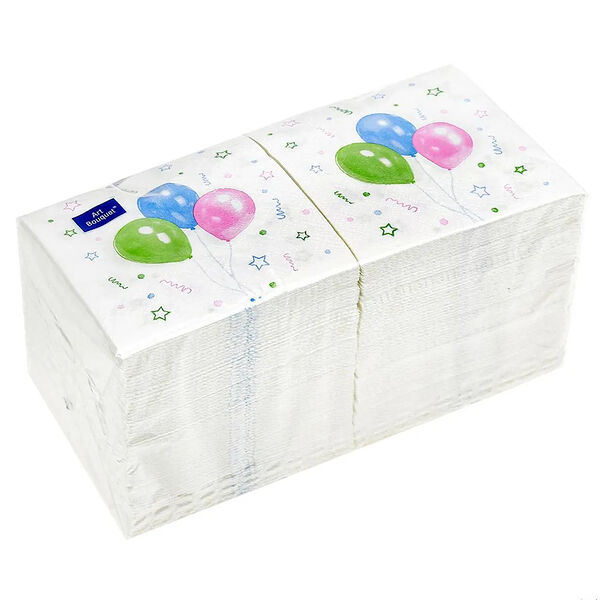 Салфетки бумажные Art Bouquet Веселый праздник, 2 слоя, 20x20 см, 250 шт.