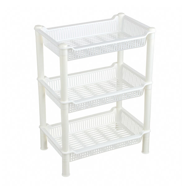 Vetta этажерка настольная прямоугольная, 3 яруса, 37x28x18см, пластик