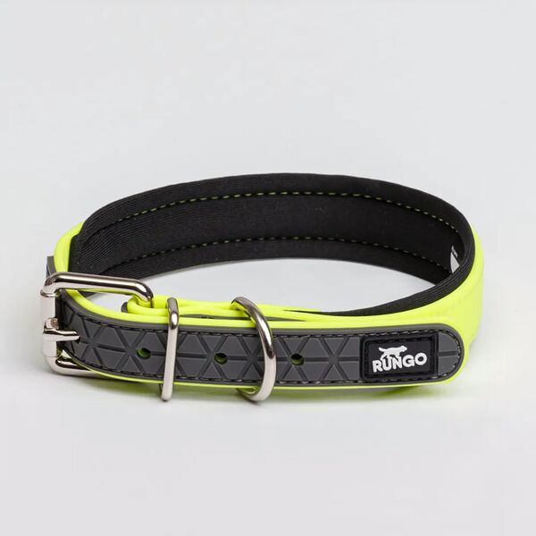 Ошейник из биотана с неопреном для собак, 2х45 см, желтый