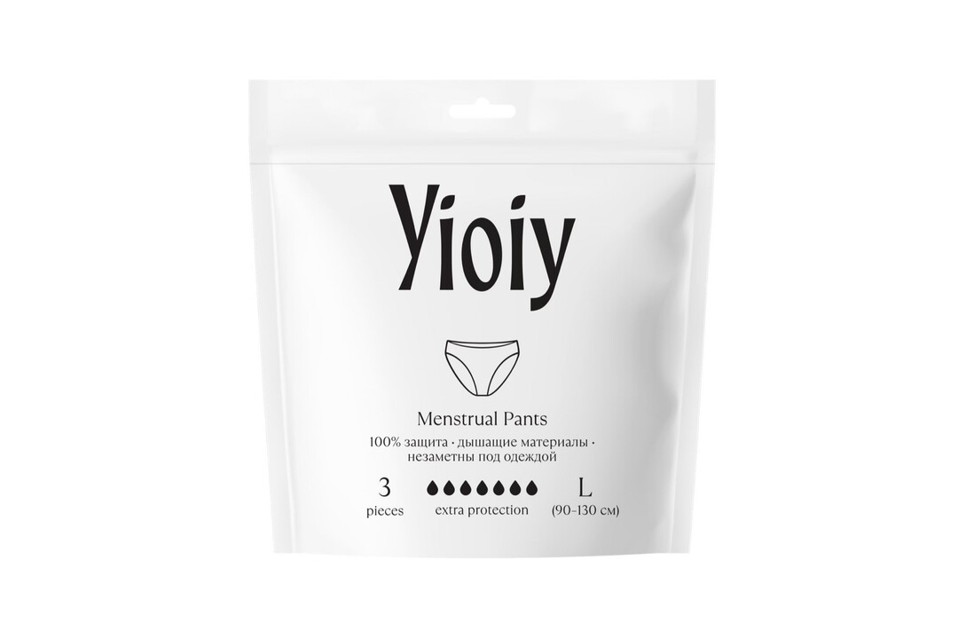 

Прокладки-трусики Yioiy женские гигиенические, р. L, 3 шт.