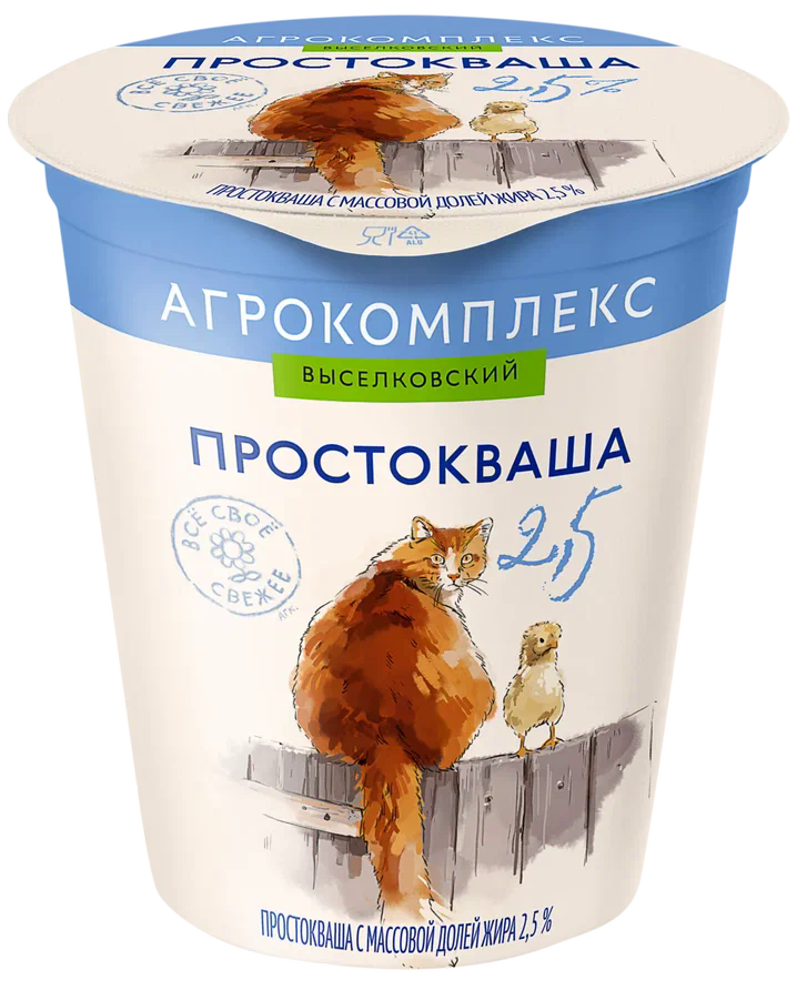 

Простокваша Агрокомплекс Выселковский 2.5% 300 г