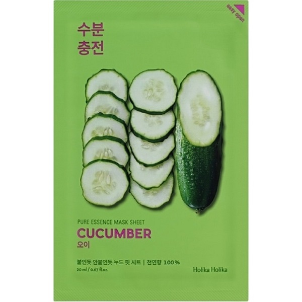 

Маска тканевая Holika Holika Pure Essence Mask Sheet Cucumber Увлажнение и тонизирование, 20 мл
