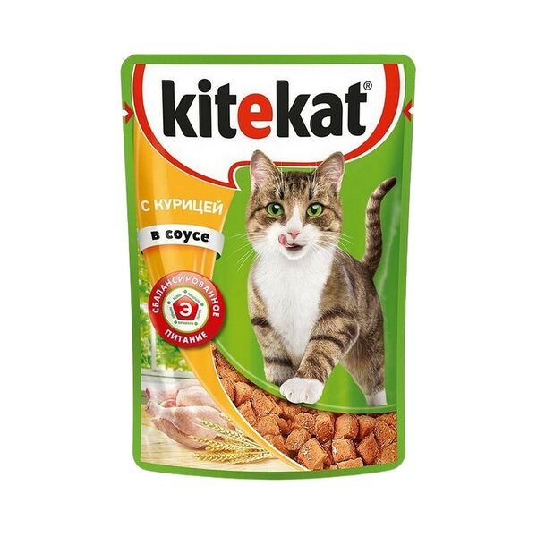 Китекат Корм   85г Курица в соусе пауч х28