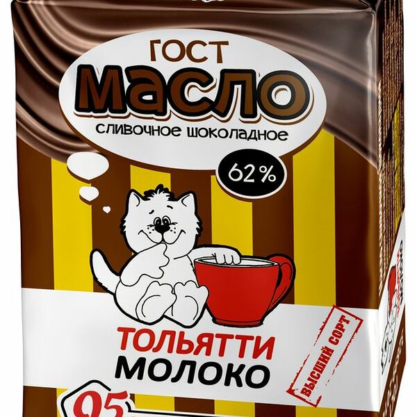 Масло шоколадное Тольяттимолоко 62%