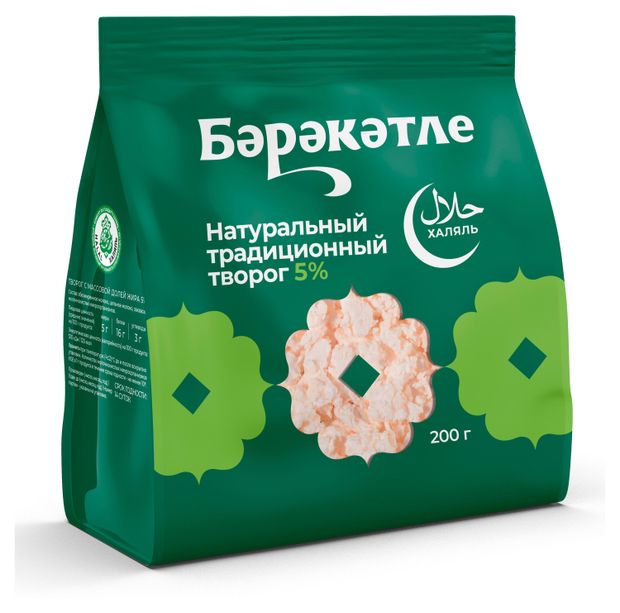 

Творог зерненый Бэрэкэтле 5% БЗМЖ 200г