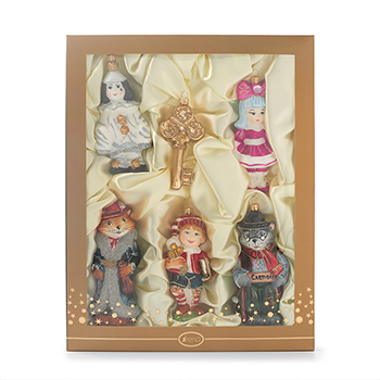 

Набор игрушек для ёлки Irena Традиции Золотой ключик 6 шт.