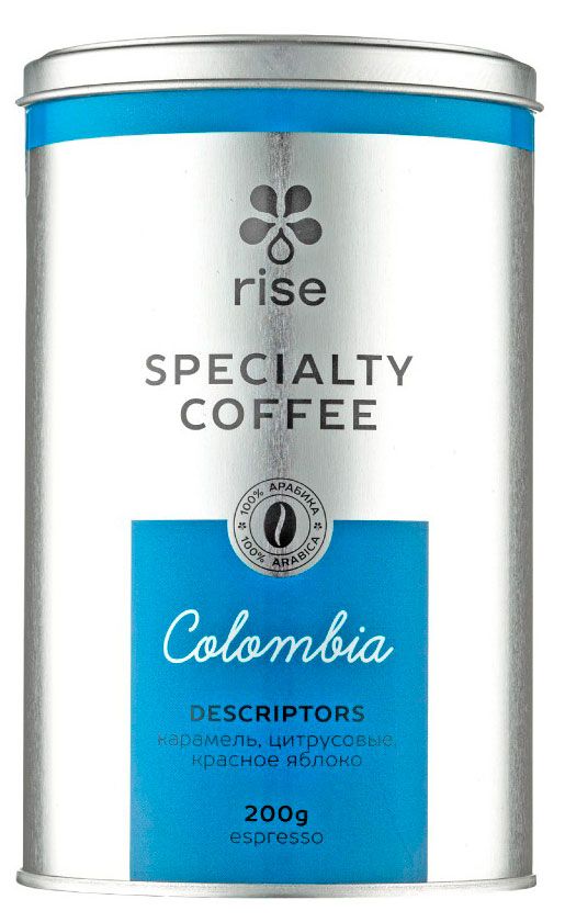 

Кофе в зернах Rise Colombia жареный 200 г