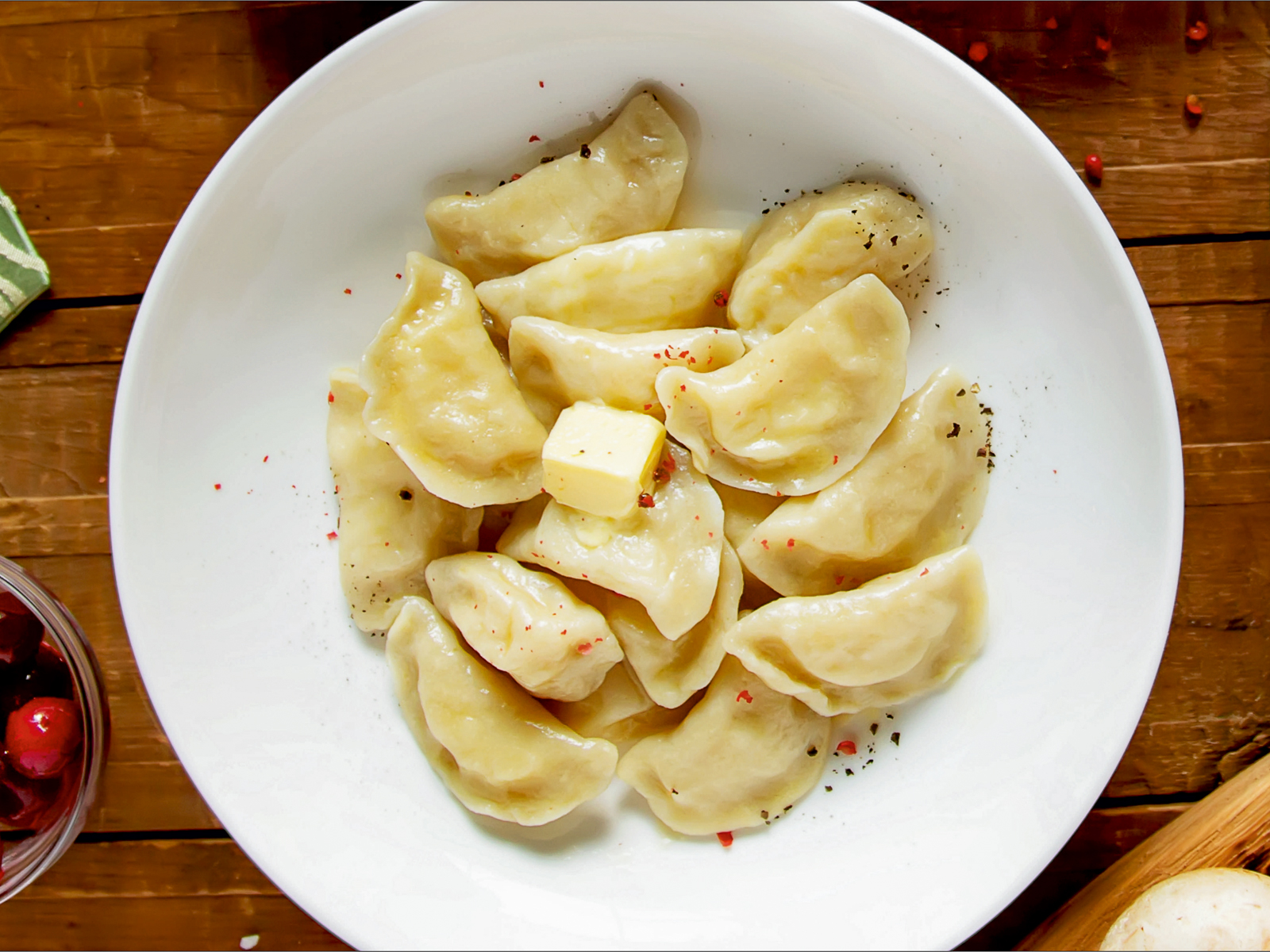 Вареники с картофелем и беконом