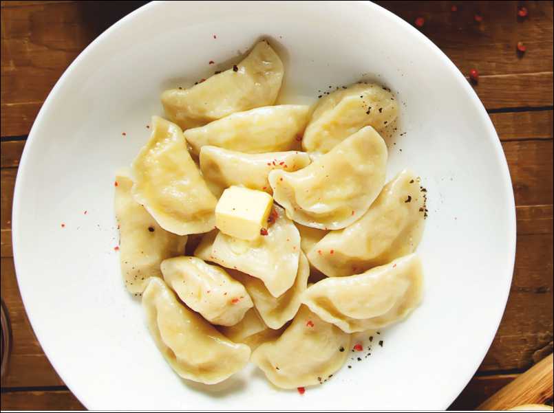 Вареники с картофелем и белыми грибами
