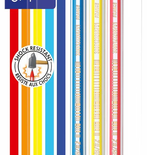 Карандаши чернографитные Bic Evolution Stripes пластиковые с ластиком 3 шт