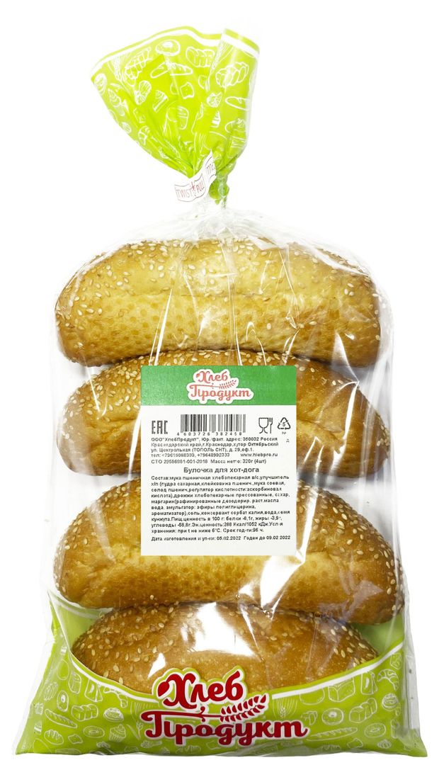 

Булочка ХлебПродукт для хот-дога 320 г