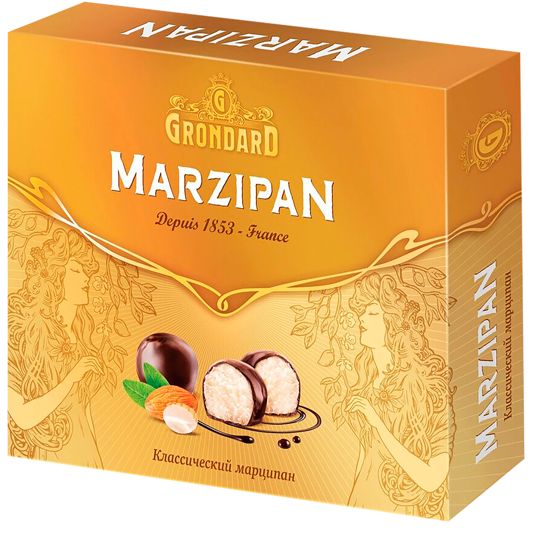 

Конфеты глазированные Grondard Классический марципан 126 г дизайн в ассортименте
