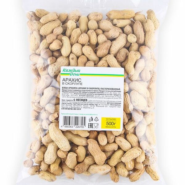 Арахис Каждый день в скорлупе 500 г