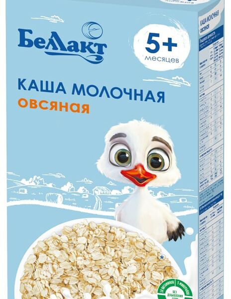 Каша Беллакт овсяная зерно-молочная с пребиотиком 200г