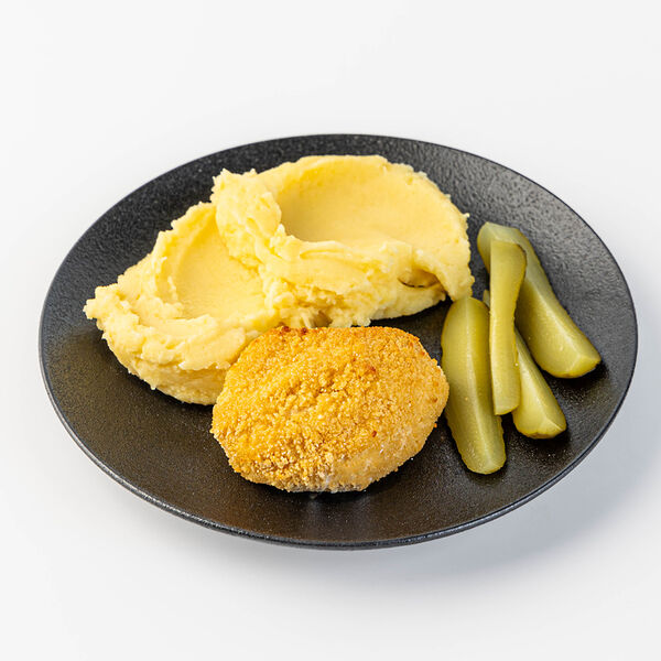 Котлета куриная со сливочным маслом, зеленью и картофельным пюре 275 г