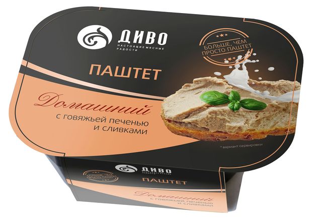 

Паштет Диво Домашний с говяжьей печенью и сливками 150 г