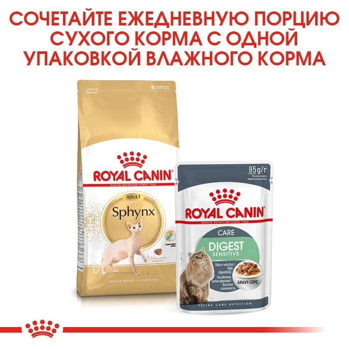 

Корм для кошек Royal Canin Sphynx Adult Корм сухой сбалансированный для взрослых кошек породы Сфинкс 0.4 кг