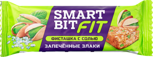 

Батончик SMARTBIT FIT Запеченные злаки Фисташка с солью, 45 г