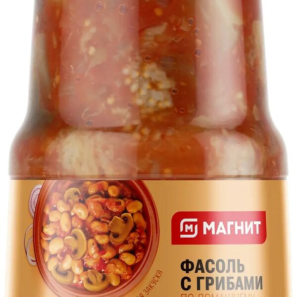 Фасоль Магнит с грибами, 530 г
