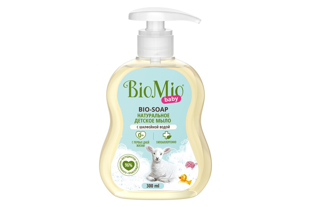 

Мыло жидкое детское BioMio Baby натуральное с шалфейной водой 300 мл дизайн упаковки в ассортименте